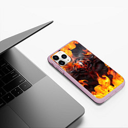 Чехол iPhone 11 Pro матовый FIRE GEARS OF WAR ПОСТЕР В ОГНЕ Z, цвет: 3D-розовый — фото 2