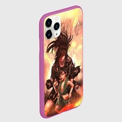 Чехол iPhone 11 Pro матовый Хяккимару Такебо Дороро Z, цвет: 3D-фиолетовый — фото 2