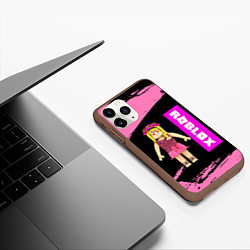 Чехол iPhone 11 Pro матовый BARBIE ROBLOX РОБЛОКС Z, цвет: 3D-коричневый — фото 2