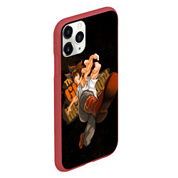 Чехол iPhone 11 Pro матовый Мори Джин Бог старшей школы, цвет: 3D-красный — фото 2