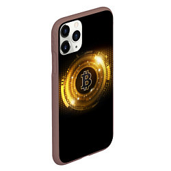 Чехол iPhone 11 Pro матовый BITCOIN КРИПТОВАЛЮТА, цвет: 3D-коричневый — фото 2