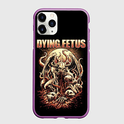 Чехол iPhone 11 Pro матовый Dying Fetus, цвет: 3D-фиолетовый