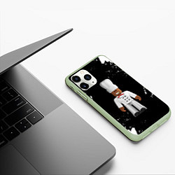 Чехол iPhone 11 Pro матовый ROBLOX РОБЛОКС LOGO спина Z, цвет: 3D-салатовый — фото 2