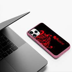 Чехол iPhone 11 Pro матовый КАЗУТОРА ХАНЕМИЯ ВАЛЬХАЛЛА, цвет: 3D-малиновый — фото 2