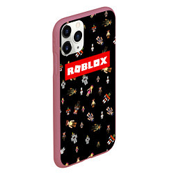 Чехол iPhone 11 Pro матовый ROBLOX PATTERN РОБЛОКС Z, цвет: 3D-малиновый — фото 2