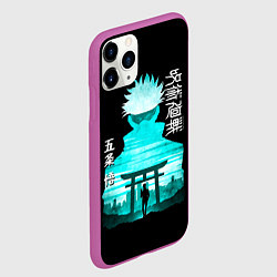 Чехол iPhone 11 Pro матовый Годжо Сатору Магическая битва, цвет: 3D-фиолетовый — фото 2