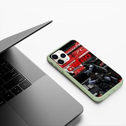 Чехол iPhone 11 Pro матовый Skin agressor cs go, цвет: 3D-салатовый — фото 2