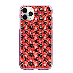 Чехол iPhone 11 Pro матовый Пауки, цвет: 3D-розовый