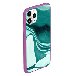 Чехол iPhone 11 Pro матовый Красочный развод, цвет: 3D-фиолетовый — фото 2