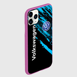 Чехол iPhone 11 Pro матовый Volkswagen Фольксваген, цвет: 3D-фиолетовый — фото 2