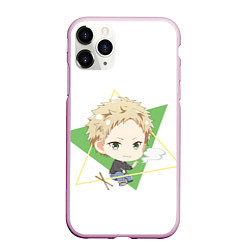 Чехол iPhone 11 Pro матовый Кадзи Акихико с треугольниками, цвет: 3D-розовый