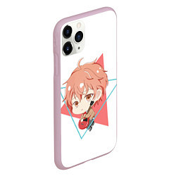 Чехол iPhone 11 Pro матовый Мафую Сато с треугольниками, цвет: 3D-розовый — фото 2