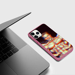 Чехол iPhone 11 Pro матовый Gachimuchi GYM, цвет: 3D-малиновый — фото 2