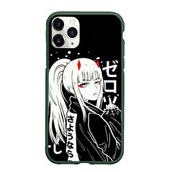 Чехол iPhone 11 Pro матовый Zero Two, Darling in the Franx