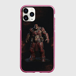 Чехол iPhone 11 Pro матовый NPC ШЕСТЕРЕНКИ ЛОГО спина Z, цвет: 3D-малиновый