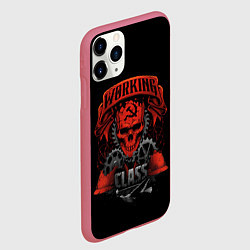 Чехол iPhone 11 Pro матовый РАБОЧИЙ КЛАСС, цвет: 3D-малиновый — фото 2
