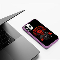 Чехол iPhone 11 Pro матовый РАБОЧИЙ КЛАСС, цвет: 3D-фиолетовый — фото 2