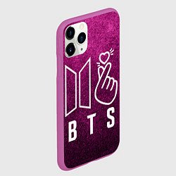 Чехол iPhone 11 Pro матовый BTS БТС K-Heart Z, цвет: 3D-фиолетовый — фото 2