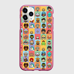Чехол iPhone 11 Pro матовый Toca Life Worl, цвет: 3D-малиновый