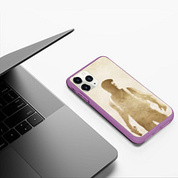 Чехол iPhone 11 Pro матовый Силуэт Нейта Дрейка Uncharted, цвет: 3D-фиолетовый — фото 2