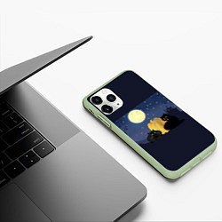 Чехол iPhone 11 Pro матовый Котострашилка, цвет: 3D-салатовый — фото 2