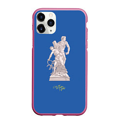 Чехол iPhone 11 Pro матовый CMbYN скульптура Тимоти Шаламе Арми Хаммер, цвет: 3D-малиновый