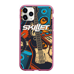 Чехол iPhone 11 Pro матовый Skillet Скиллет Z, цвет: 3D-малиновый