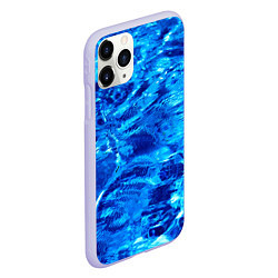 Чехол iPhone 11 Pro матовый Голубая Вода Текстура, цвет: 3D-светло-сиреневый — фото 2