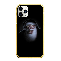 Чехол iPhone 11 Pro матовый Свирепый кровожадный Санта, цвет: 3D-желтый