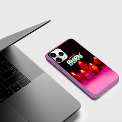 Чехол iPhone 11 Pro матовый Deep Purple - Burn, цвет: 3D-фиолетовый — фото 2