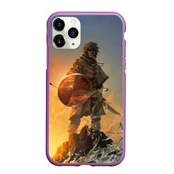Чехол iPhone 11 Pro матовый Винланд стоит на скале сага, цвет: 3D-фиолетовый