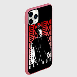 Чехол iPhone 11 Pro матовый Рэп бог, цвет: 3D-малиновый — фото 2