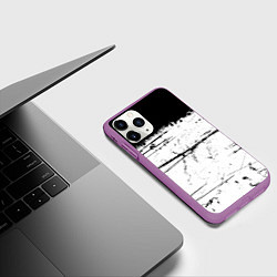 Чехол iPhone 11 Pro матовый ИСПАЧКАННЫЙ КРАСКОЙ, цвет: 3D-фиолетовый — фото 2