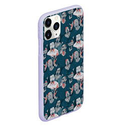Чехол iPhone 11 Pro матовый Живые Мертвецы, цвет: 3D-светло-сиреневый — фото 2