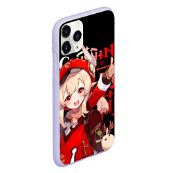 Чехол iPhone 11 Pro матовый Кли, Genshin Impact, цвет: 3D-светло-сиреневый — фото 2