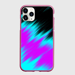 Чехол iPhone 11 Pro матовый НЕОНОВЫЕ ПОЛОСЫ И НИЧЕГО ЛИШНЕГО NEON STRIPES, цвет: 3D-малиновый
