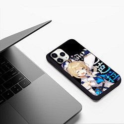 Чехол iPhone 11 Pro матовый Барбара Genshin Impact, цвет: 3D-черный — фото 2