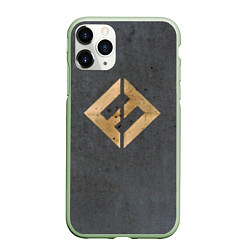 Чехол iPhone 11 Pro матовый Concrete and Gold - Foo Fighters, цвет: 3D-салатовый