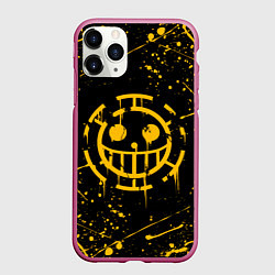 Чехол iPhone 11 Pro матовый ONE PIECE PIRATES ВАН ПИС ПИРАТЫ ЖЁЛТЫЙ, цвет: 3D-малиновый