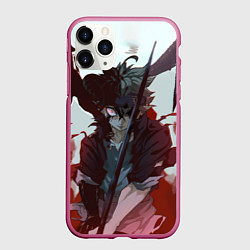 Чехол iPhone 11 Pro матовый Аста в режиме демона черный клевер, цвет: 3D-малиновый