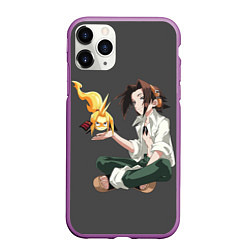 Чехол iPhone 11 Pro матовый Веслый Йо, цвет: 3D-фиолетовый