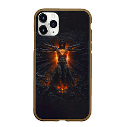 Чехол iPhone 11 Pro матовый Clayman - In Flames, цвет: 3D-коричневый