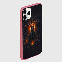 Чехол iPhone 11 Pro матовый Clayman - In Flames, цвет: 3D-малиновый — фото 2