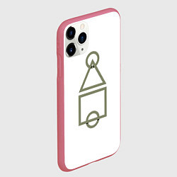 Чехол iPhone 11 Pro матовый Игра в кальмара, цвет: 3D-малиновый — фото 2