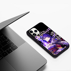 Чехол iPhone 11 Pro матовый Сёгун Райдэн Genshin Impact, цвет: 3D-черный — фото 2