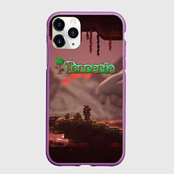 Чехол iPhone 11 Pro матовый Terraria Тэррария, цвет: 3D-фиолетовый