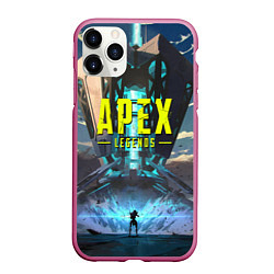 Чехол iPhone 11 Pro матовый APEX Legends boom, цвет: 3D-малиновый