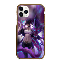 Чехол iPhone 11 Pro матовый LEAGUE OF LEGENDS AKALI ЛИГА ЛЕГЕНД АКАЛИ