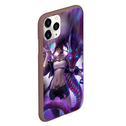 Чехол iPhone 11 Pro матовый LEAGUE OF LEGENDS AKALI ЛИГА ЛЕГЕНД АКАЛИ, цвет: 3D-коричневый — фото 2