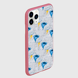Чехол iPhone 11 Pro матовый Вихрь - ураган, цвет: 3D-малиновый — фото 2